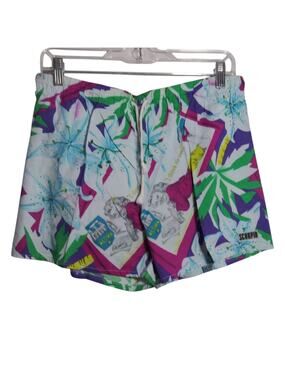 Vintage SCORPIO Hawaiian Novelty Pull On Swim Shorts Vacation Size XL